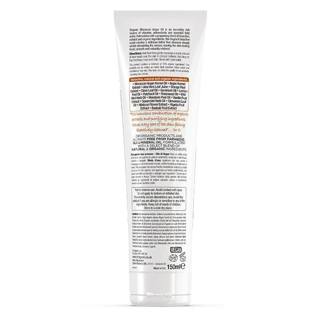 Dr.Organic Moroccan Argan Creamy Face Wash 150 mL - Easy Pharmacy LLC