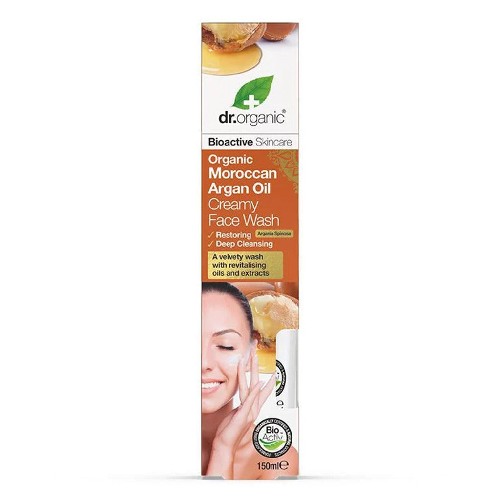 Dr.Organic Moroccan Argan Creamy Face Wash 150 mL - Easy Pharmacy LLC