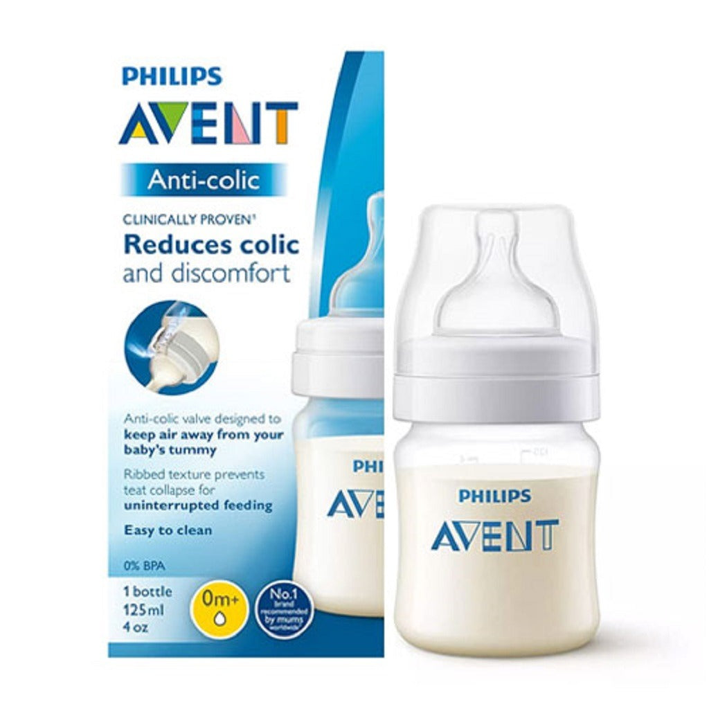 Philips Avent Anti-Colic Bottle 125 mL Without Air Free Vent SCF810/61 - Easy Pharmacy LLC