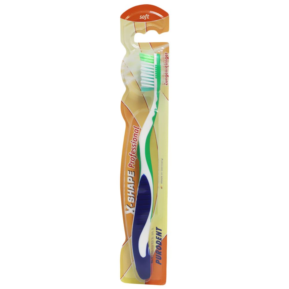 Purodent X-Shape Professional Soft Assorted Toothbrush 1's - Easy Pharmacy LLC