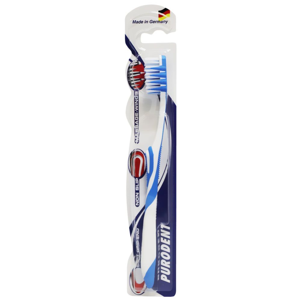 Purodent Massage Wings Medium Assorted Toothbrush 1's - Easy Pharmacy LLC