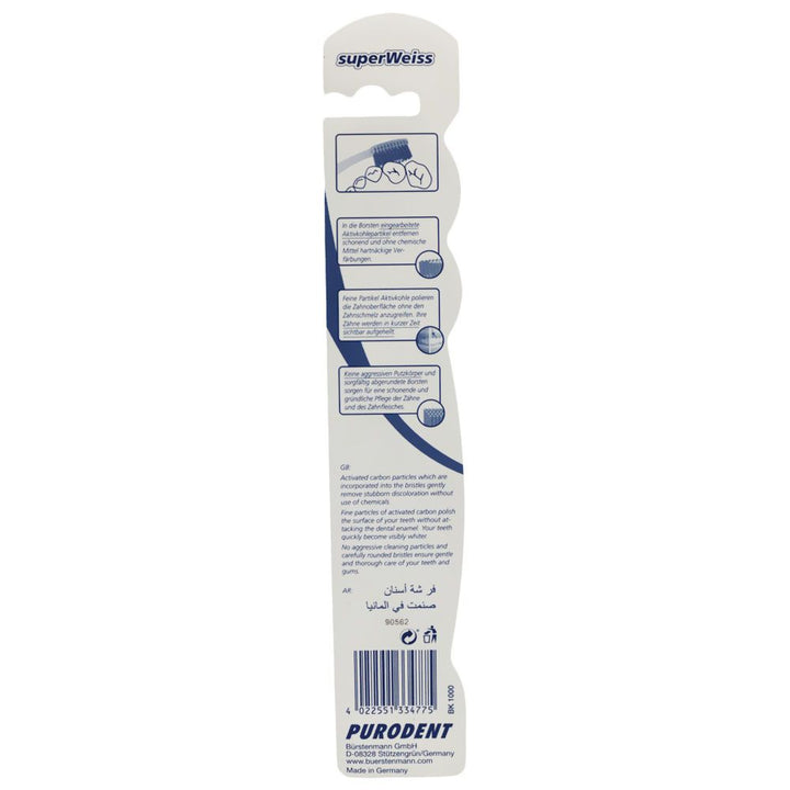 Purodent Active Carbon Medium Assorted Toothbrush 1's - Easy Pharmacy LLC