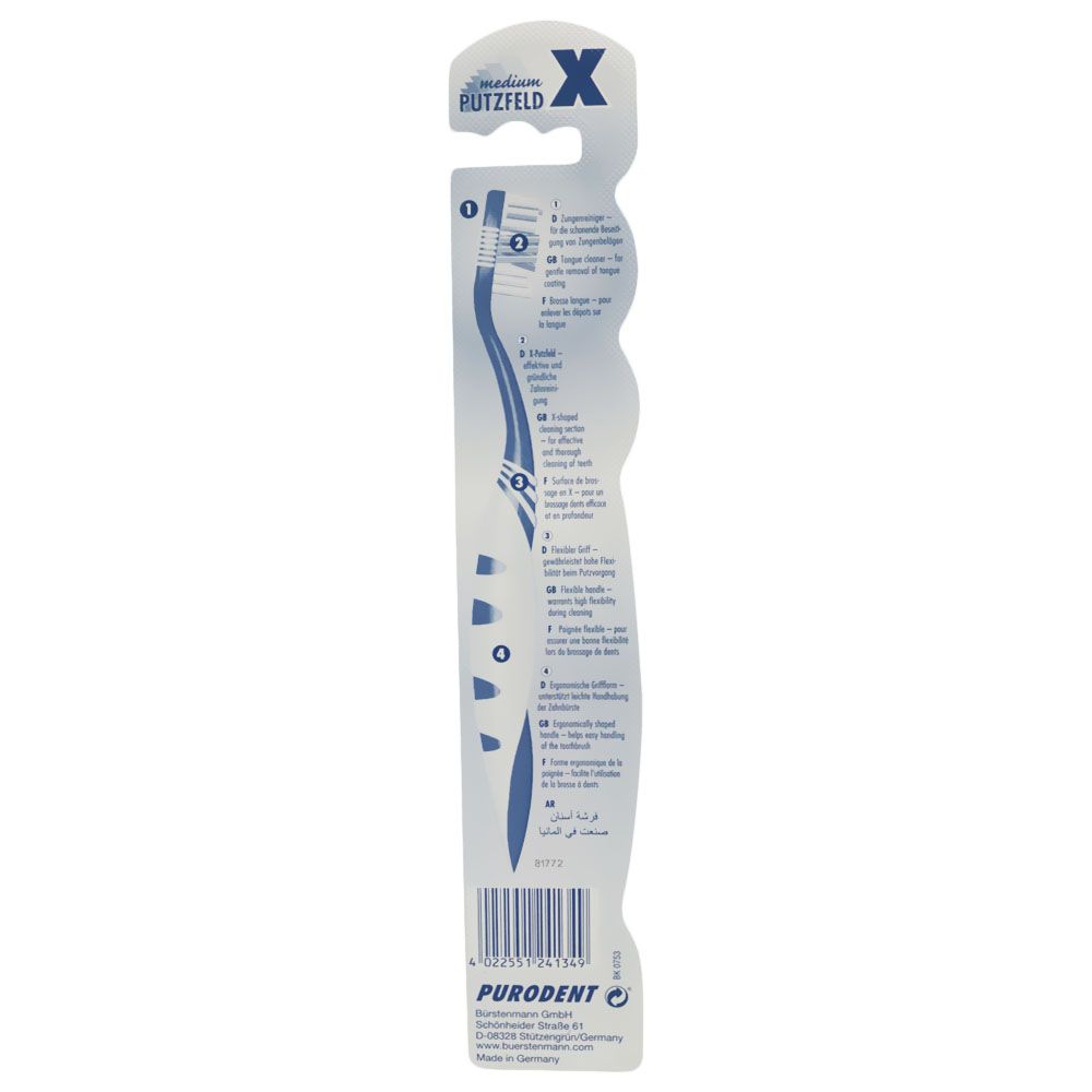 Purodent X Putzfeld Medium Assorted Toothbrush 1's - Easy Pharmacy LLC