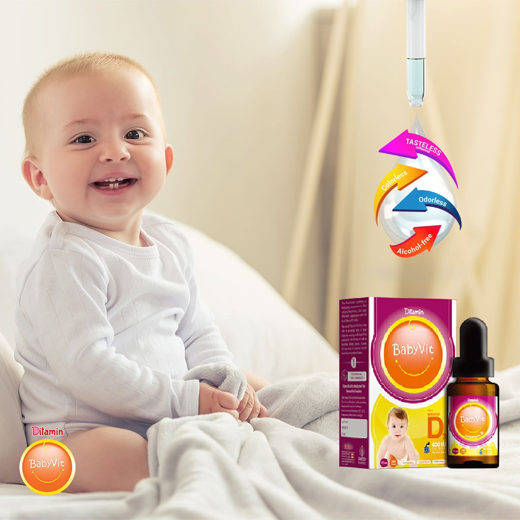 Ditamin BabyVit Liquid Vitamin D3 400 IU Drops 10 mL - Easy Pharmacy LLC