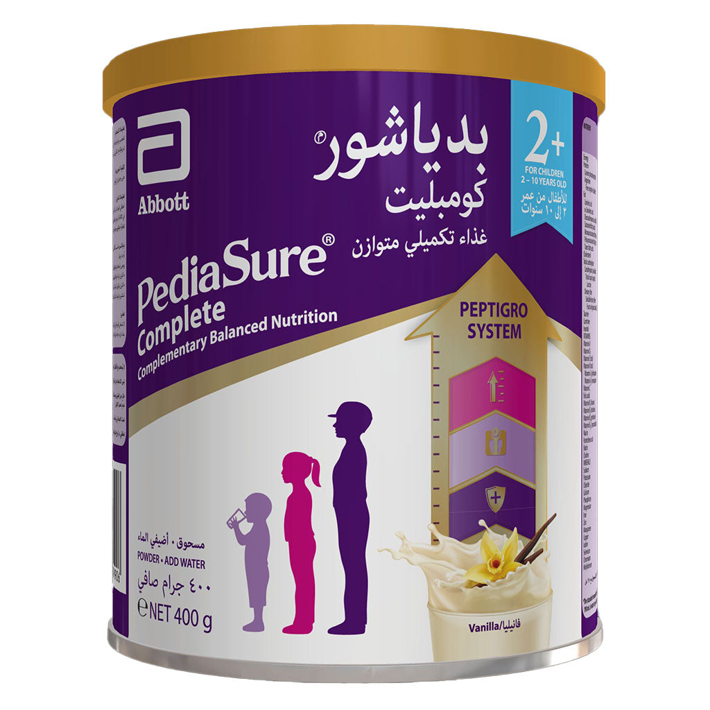 PediaSure Complete Peptrigro Stage 2+ Growing Up Children's Milk Formula For 2 To 10 Years Vanilla Flavour 400g - Easy Pharmacy LLC