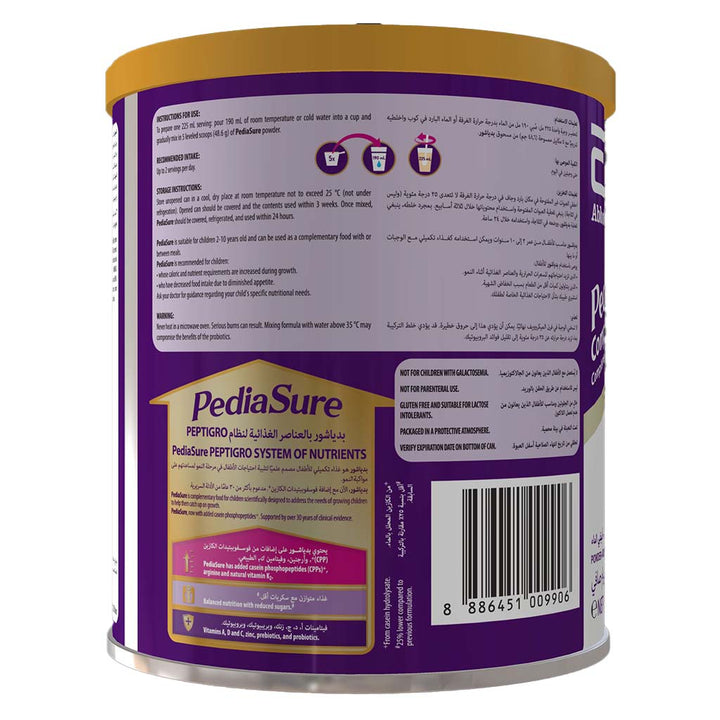 PediaSure Complete Peptrigro Stage 2+ Growing Up Children's Milk Formula For 2 To 10 Years Vanilla Flavour 400g - Easy Pharmacy LLC