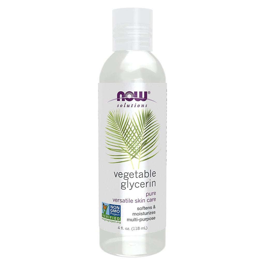 Now Solutions Vegetable Glycerin Oil, 100% Pure For Rough & Dry Skin Moisturization 118ml - Easy Pharmacy LLC