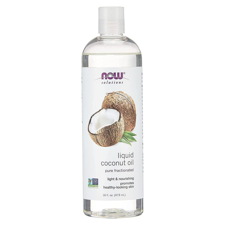 Now Solutions Pure Fractionated Liquid Coconut Oil For Dry Skin & Hair 475ml - Easy Pharmacy LLC