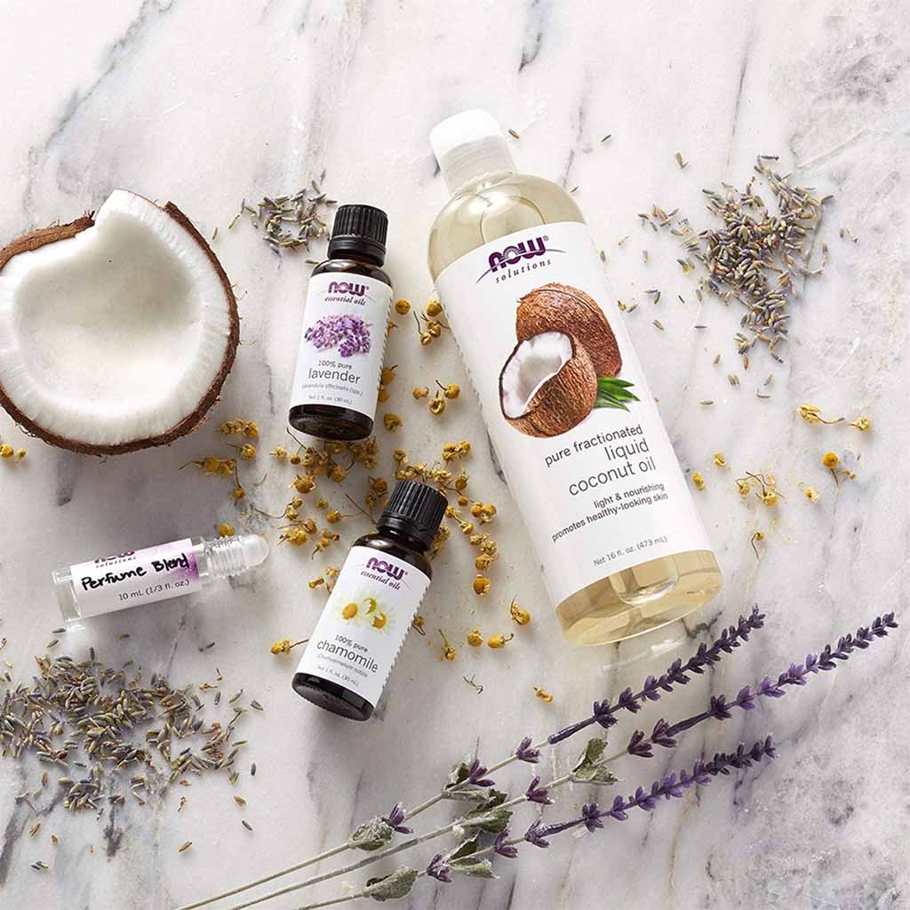 Now Solutions Pure Fractionated Liquid Coconut Oil For Dry Skin & Hair 475ml - Easy Pharmacy LLC