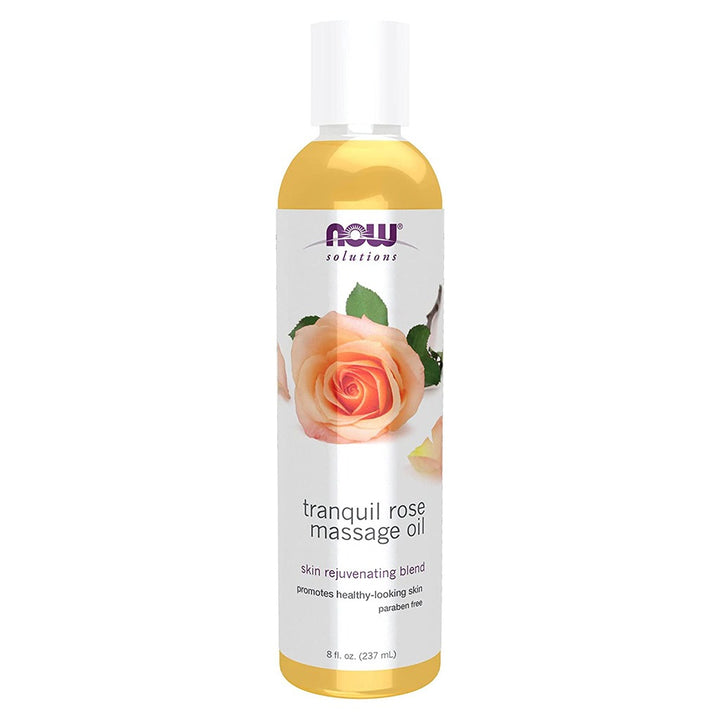 Now Solutions Tranquil Rose Massage Oil For Healthy Skin 237ml - Easy Pharmacy LLC
