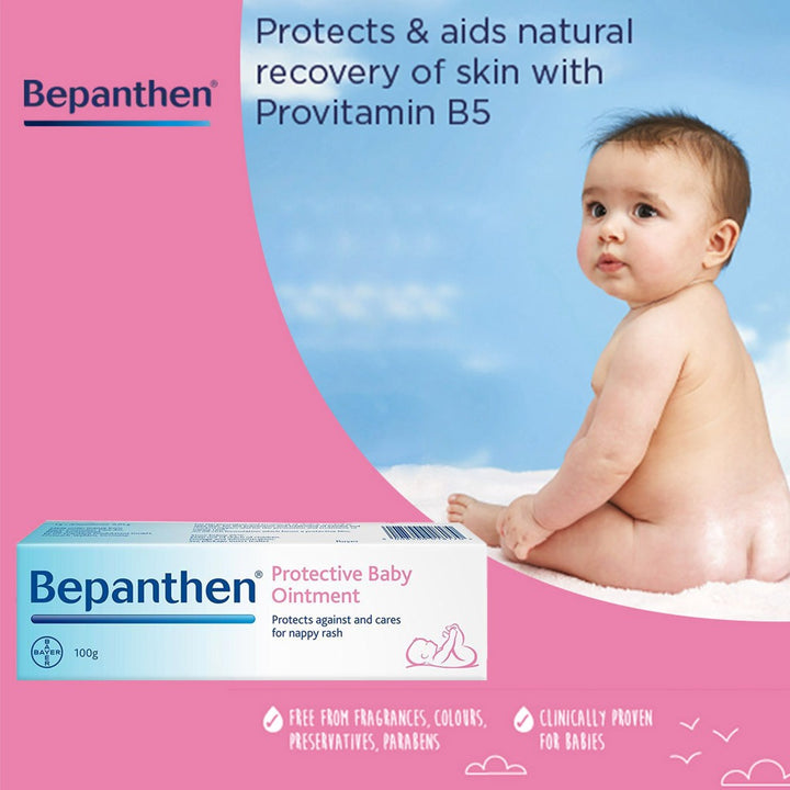 Bepanthen Protective Baby Ointment For Nappy Rash 100g - Easy Pharmacy LLC