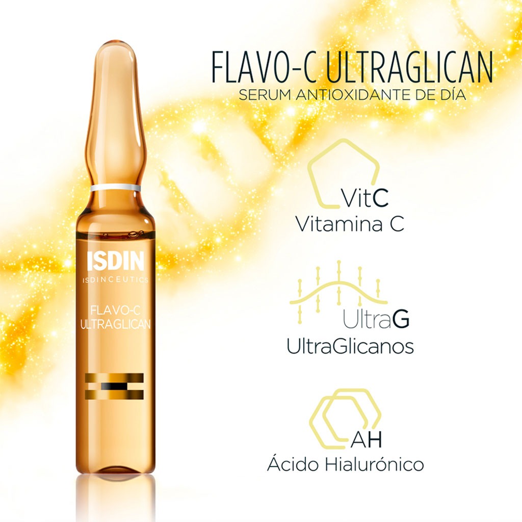 Isdin Isdinceutics Flavo-C Ultraglican Day and Flavo-C Melatonin Night Serum Ampoules 2mL, 2 x 10's - Easy Pharmacy LLC
