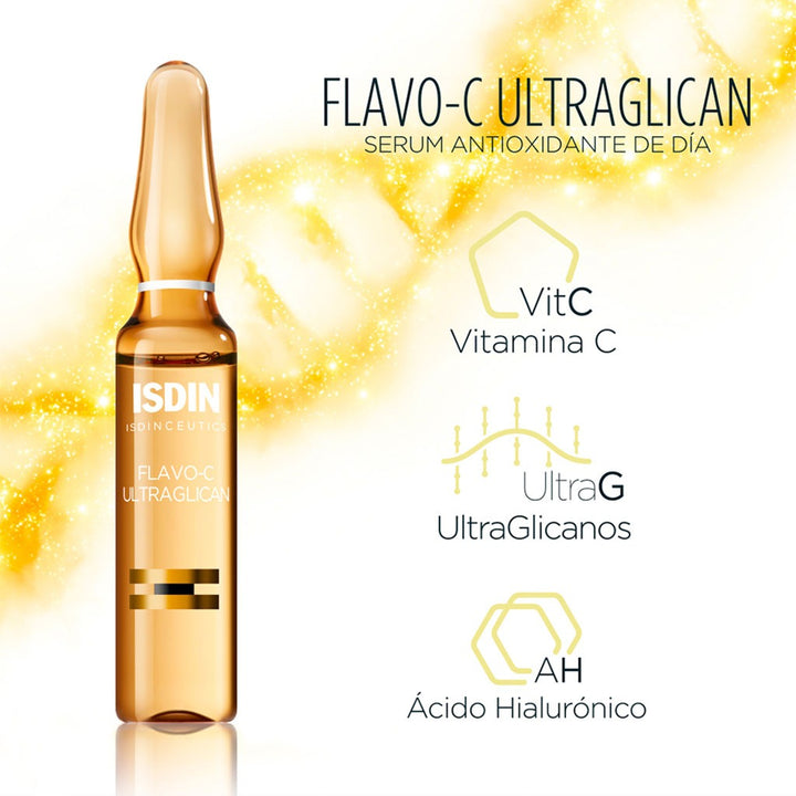 Isdin Isdinceutics Flavo-C Ultraglican Day and Flavo-C Melatonin Night Serum Ampoules 2mL, 2 x 10's - Easy Pharmacy LLC