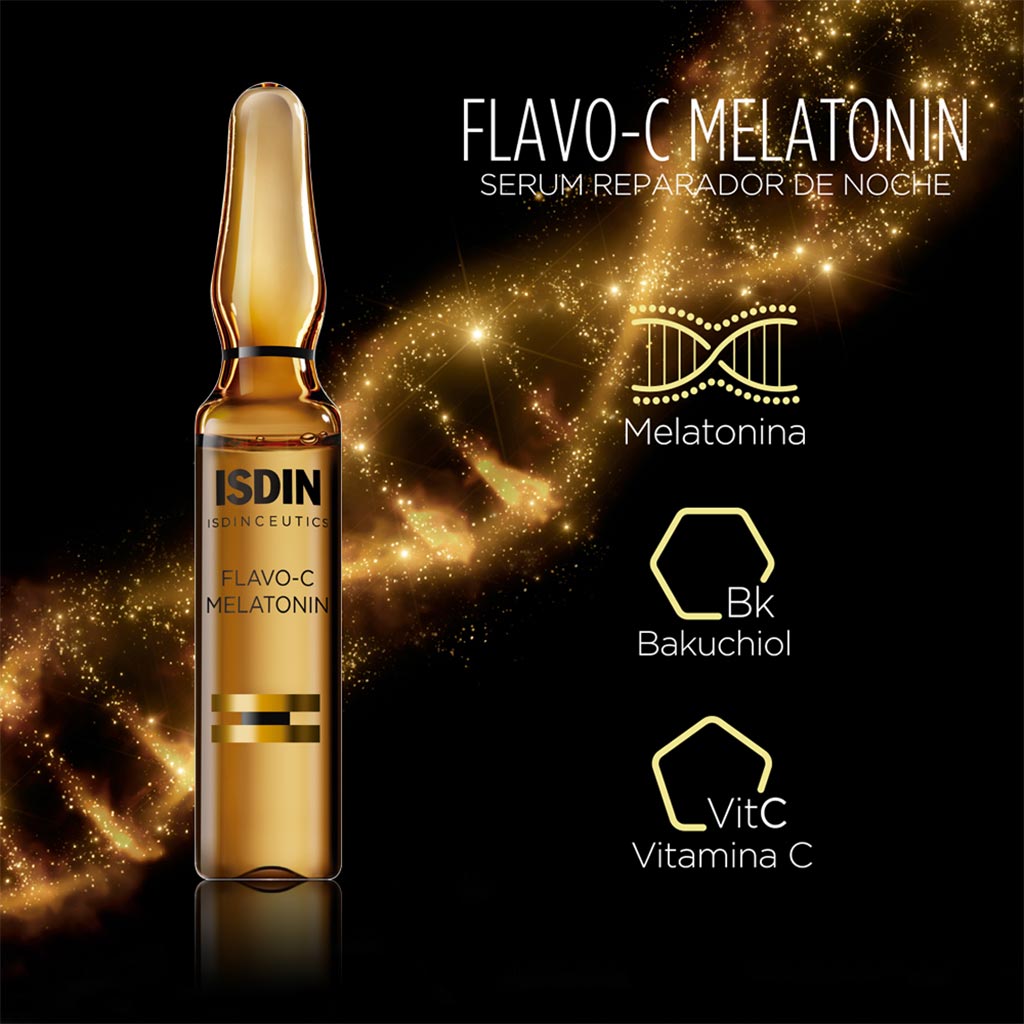 Isdin Isdinceutics Flavo-C Ultraglican Day and Flavo-C Melatonin Night Serum Ampoules 2mL, 2 x 10's - Easy Pharmacy LLC