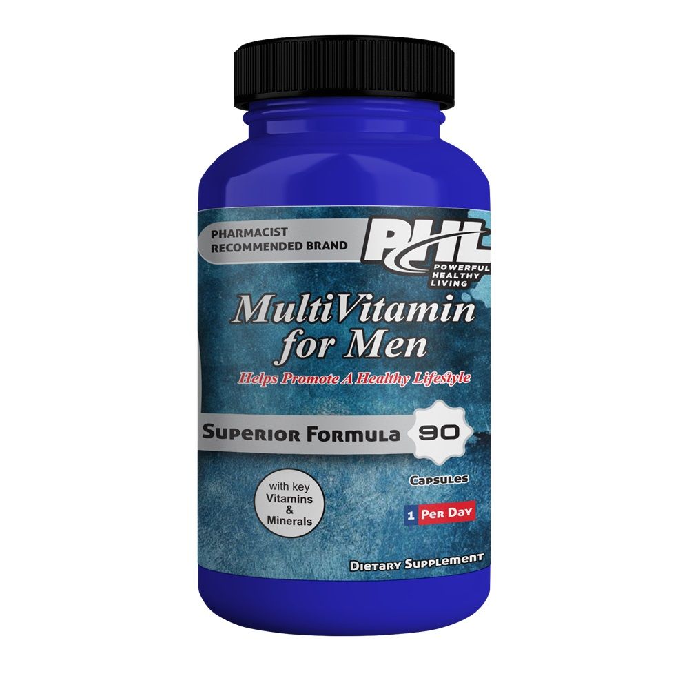 PHL Men's Multivitamins Supplement Capsules, Pack of 90's - Easy Pharmacy LLC