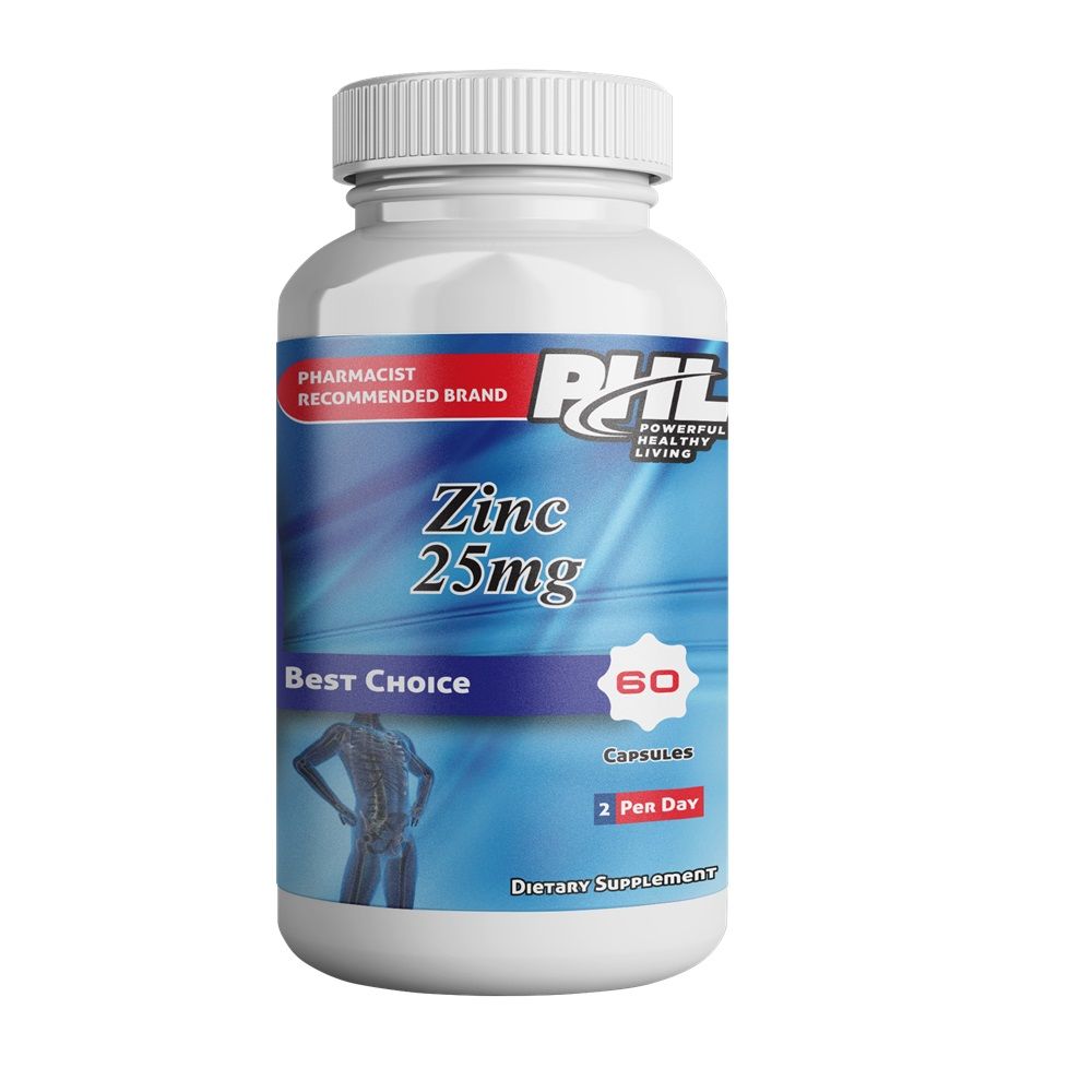 PHL Zinc 25 mg Capsules 60's - Easy Pharmacy LLC