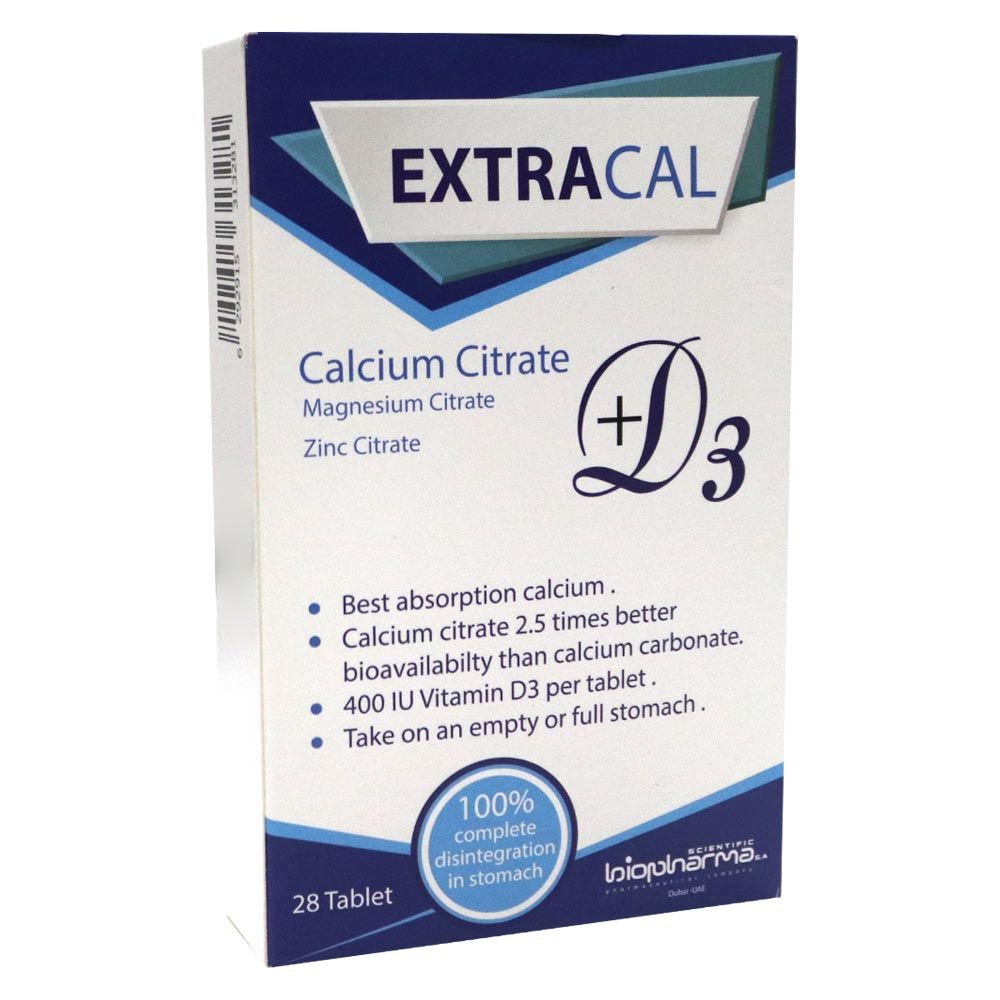 Extracal Calcium Citrate Tablets 28's - Easy Pharmacy LLC