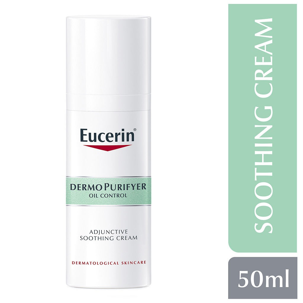 Eucerin Dermo Purifyer Oil Control SPF 30 Adjunctive Soothing Cream For Blemish Prone Skin 50ml - Easy Pharmacy LLC