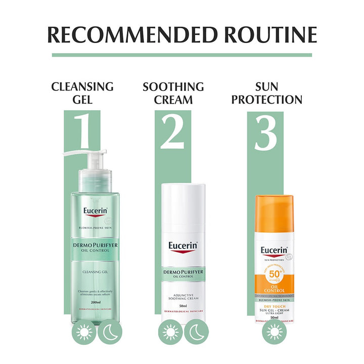 Eucerin Dermo Purifyer Oil Control SPF 30 Adjunctive Soothing Cream For Blemish Prone Skin 50ml - Easy Pharmacy LLC