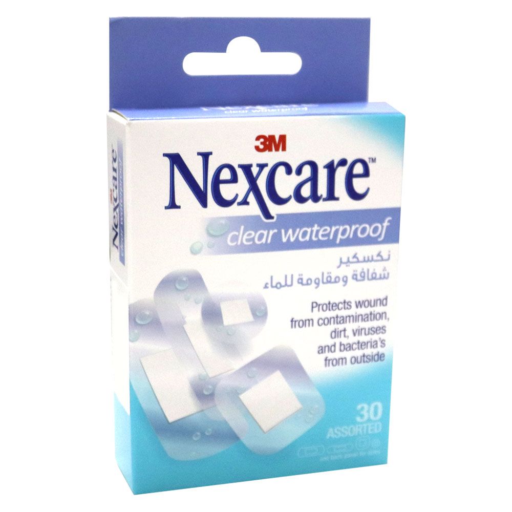 3M Nexcare Clear Waterproof Assorted Bandages 30's - Easy Pharmacy LLC