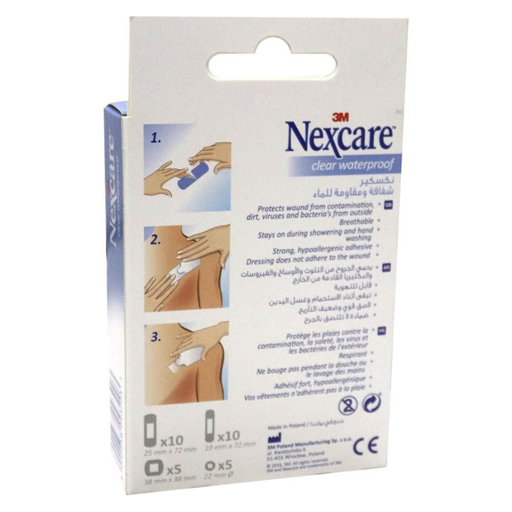 3M Nexcare Clear Waterproof Assorted Bandages 30's - Easy Pharmacy LLC
