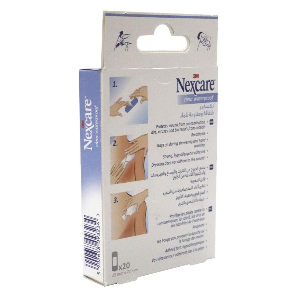 3M Nexcare Clear Waterproof Bandages One Size 20's - Easy Pharmacy LLC