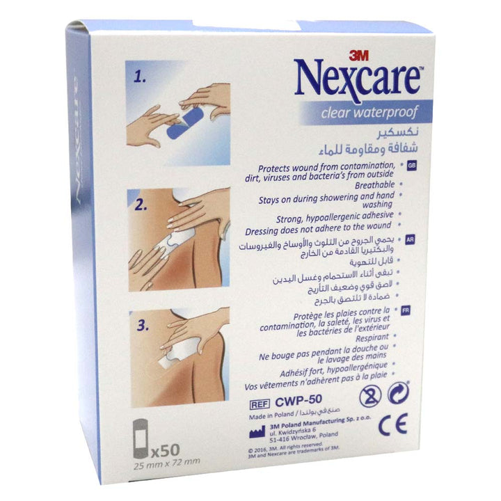 3M Nexcare Clear Waterproof One Size Bandages 50's - Easy Pharmacy LLC