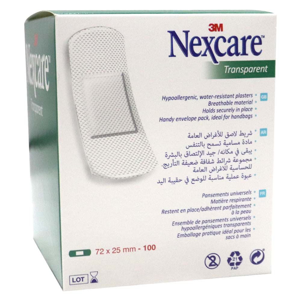 3M Nexcare Transparent Water Resistant Plasters 100's - Easy Pharmacy LLC