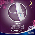 Always All In One Ultra Thin Extra Large Night Sanitary Pad With Softer Wings, Pack of 6's