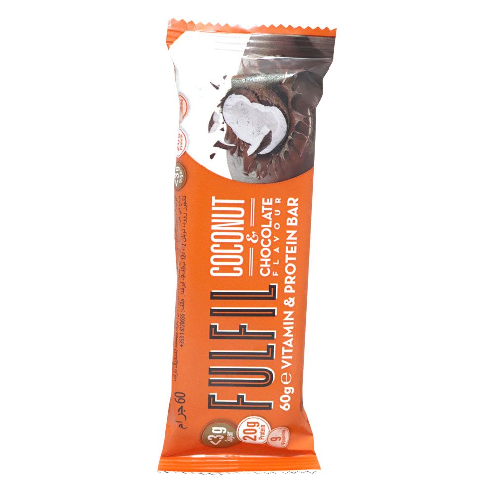 Fulfil Vitamin and Protein Coconut and Chocolate Bar 60 g - Easy Pharmacy LLC