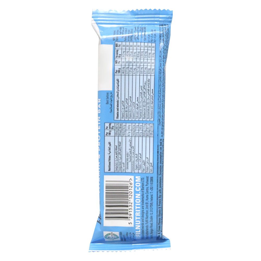 Fulfil Vitamin and Protein Cookies and Cream Protein Bar 55 g - Easy Pharmacy LLC