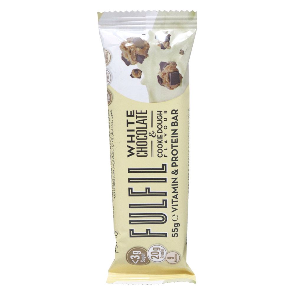 Fulfil Vitamin and Protein White Chocolate and Cookie Dough Protein Bar 55 g - Easy Pharmacy LLC