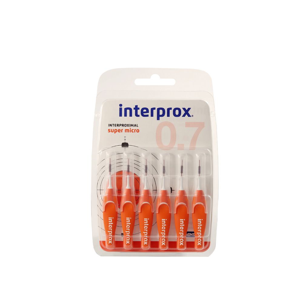 Interprox Interproximal Super Micro 0.7 Interdental Brush 6's - Easy Pharmacy LLC