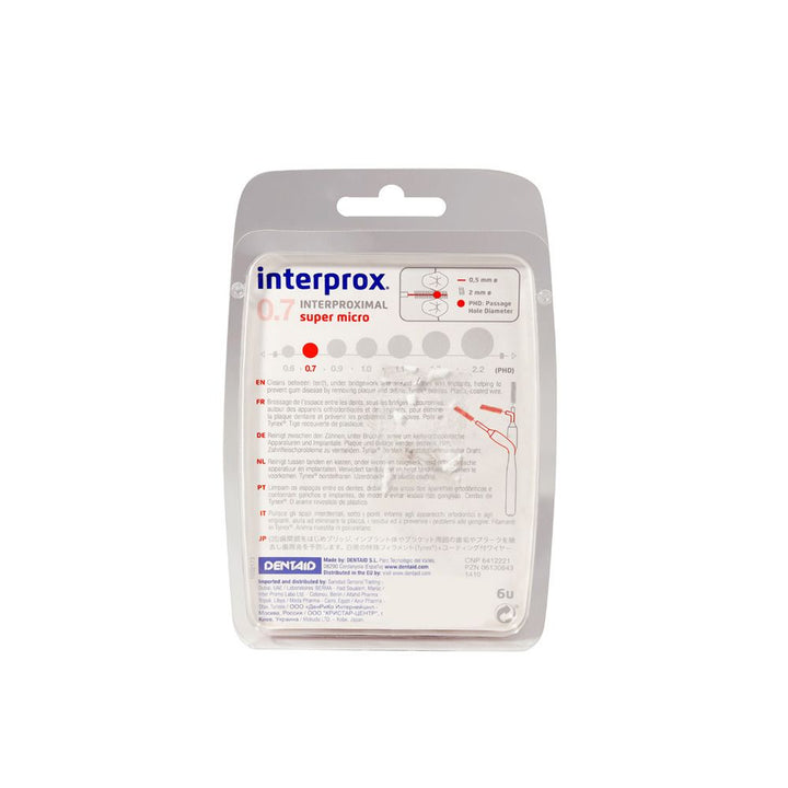 Interprox Interproximal Super Micro 0.7 Interdental Brush 6's - Easy Pharmacy LLC