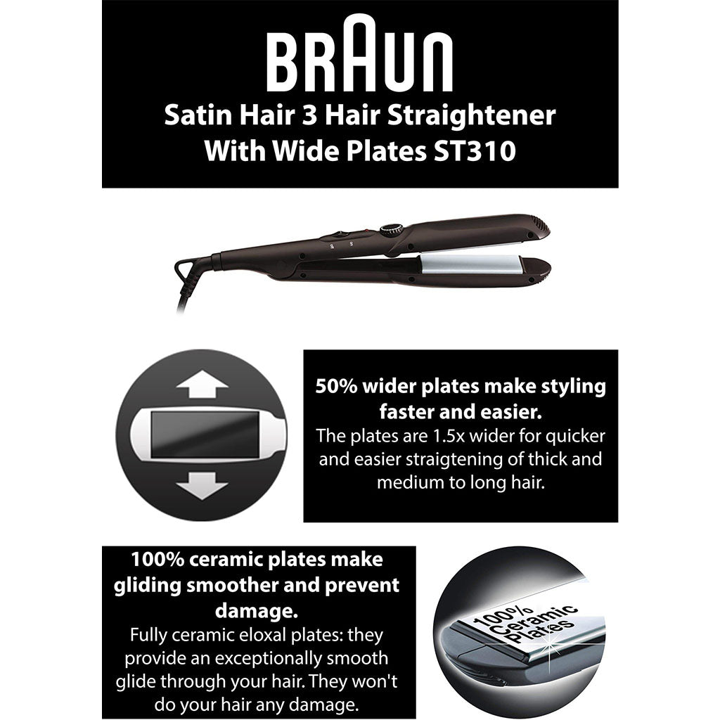 Braun Satin 3 Hair Straightener ST310 - Easy Pharmacy LLC