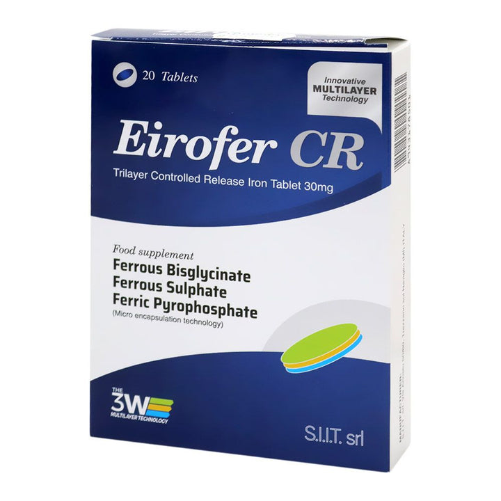 Eirofer CR Controlled Release Iron 30 mg Tablets 20's - Easy Pharmacy LLC