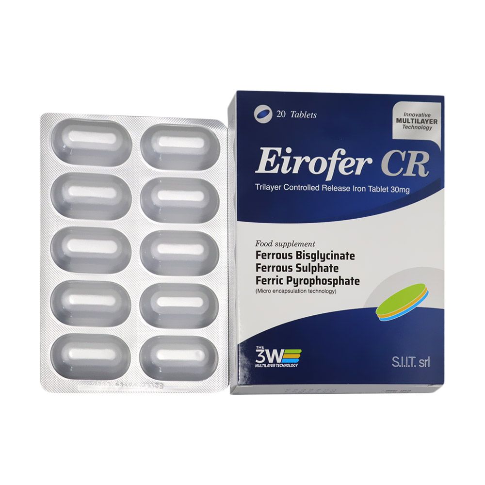 Eirofer CR Controlled Release Iron 30 mg Tablets 20's - Easy Pharmacy LLC