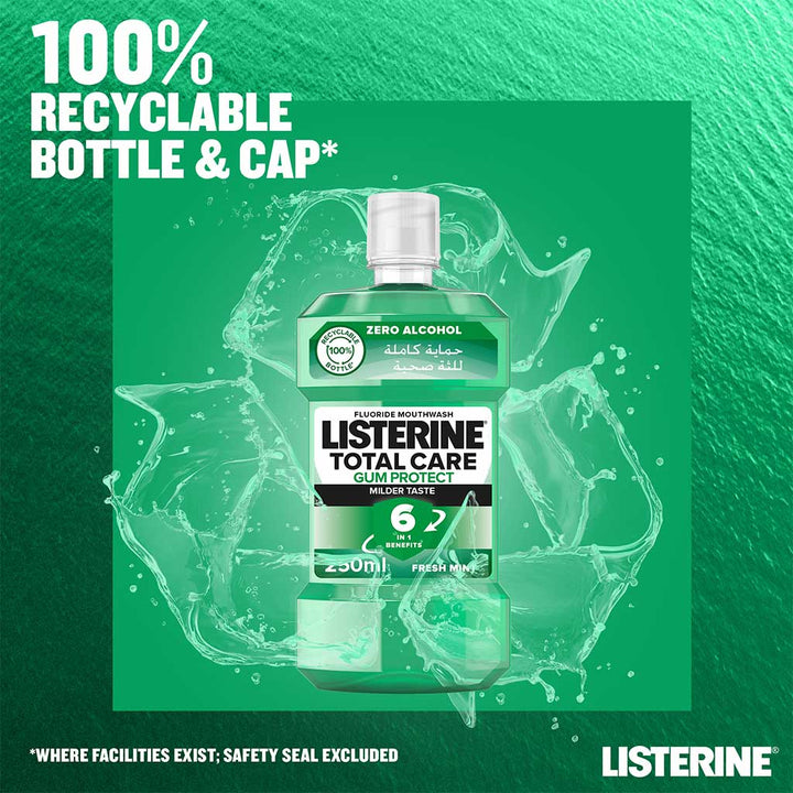 Listerine Total Care Gum Protect Mild Taste Mouthwash With Zero Alcohol 250ml - Easy Pharmacy LLC