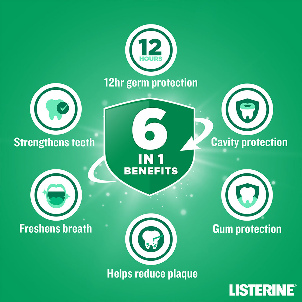 Listerine Total Care Gum Protect Mild Taste Mouthwash With Zero Alcohol 500ml - Easy Pharmacy LLC