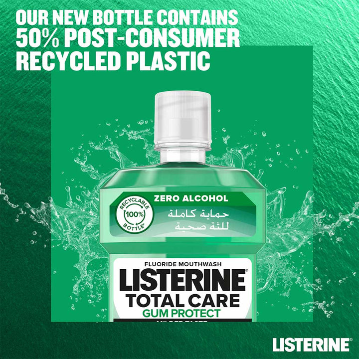 Listerine Total Care Gum Protect Mild Taste Mouthwash With Zero Alcohol 500ml - Easy Pharmacy LLC
