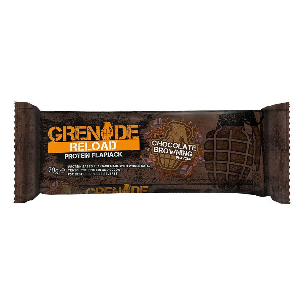 Grenade Reload Protein Flapjack Chocolate Browning 70 g 1's - Easy Pharmacy LLC