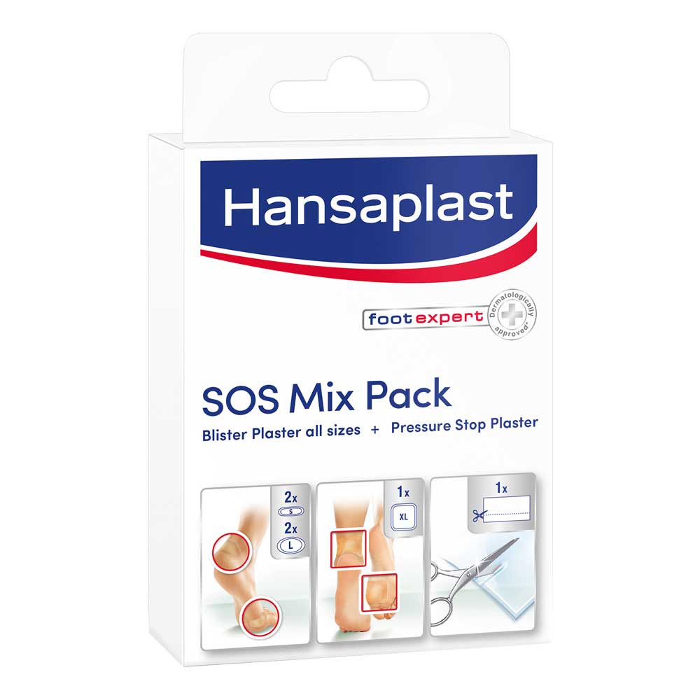 Hansaplast Foot Expert SOS Mix Blister Plaster Pack 6's - Easy Pharmacy LLC