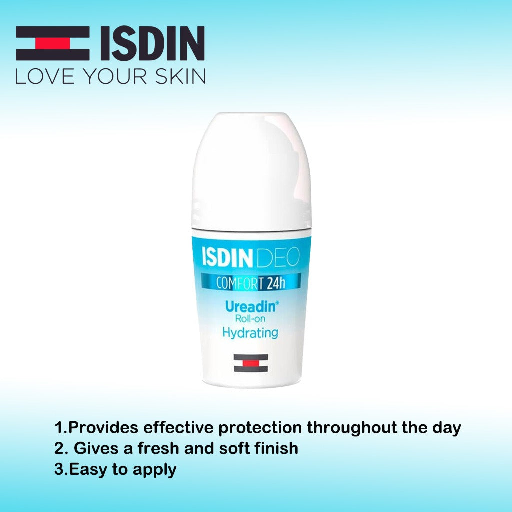 Isdin Deo Ureadin Comfort 24 Hour Hydrating Ureadin Roll On 50 mL - Easy Pharmacy LLC