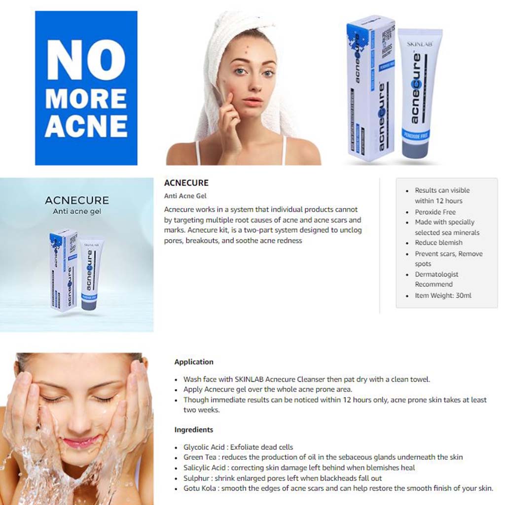 Skinlab Acnecure Anti Acne Removal Gel 30 mL - Easy Pharmacy LLC