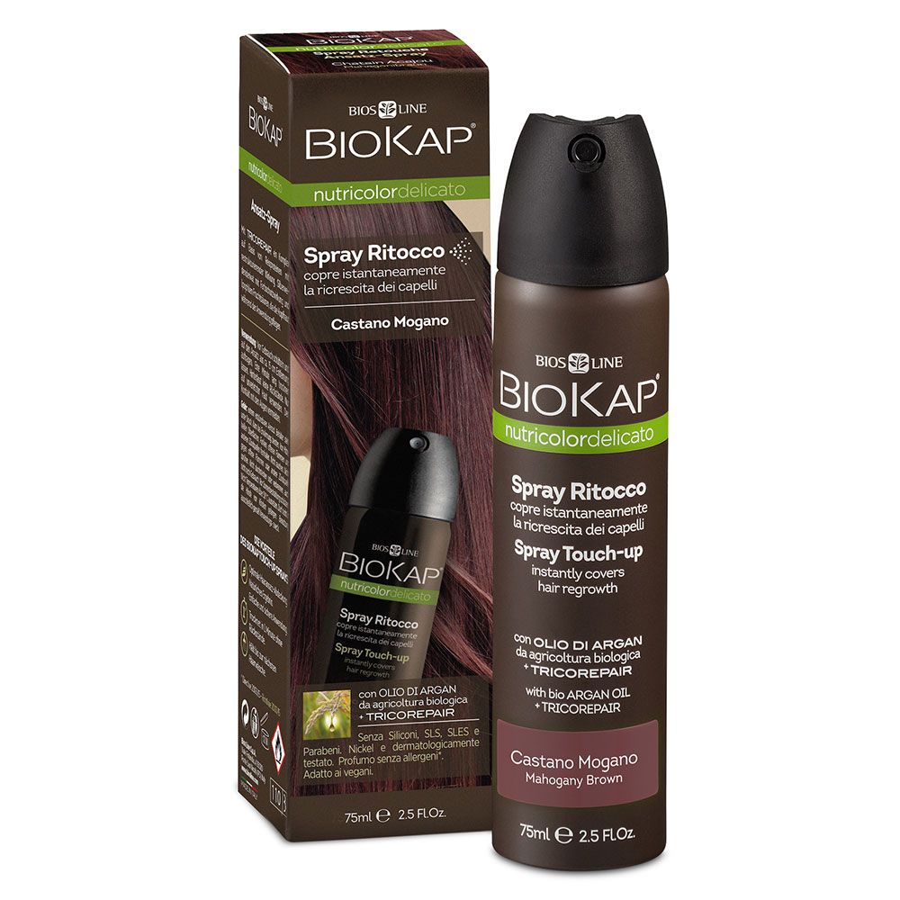 Biokap Nutricolor Delicato Touch Up Spray Mahogany Brown 75 mL - Easy Pharmacy LLC