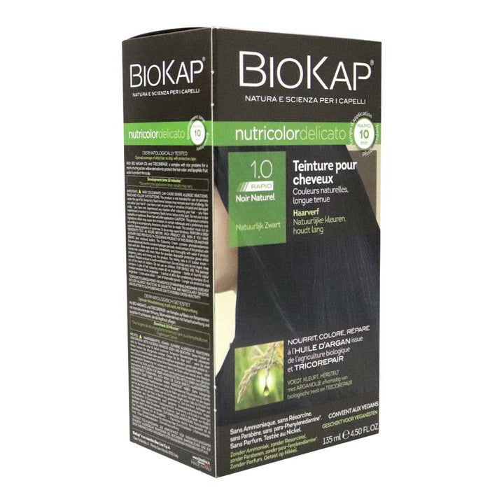 Biokap Nutricolor Delicato Rapid 1.0 Natural Black 135 mL - Easy Pharmacy LLC