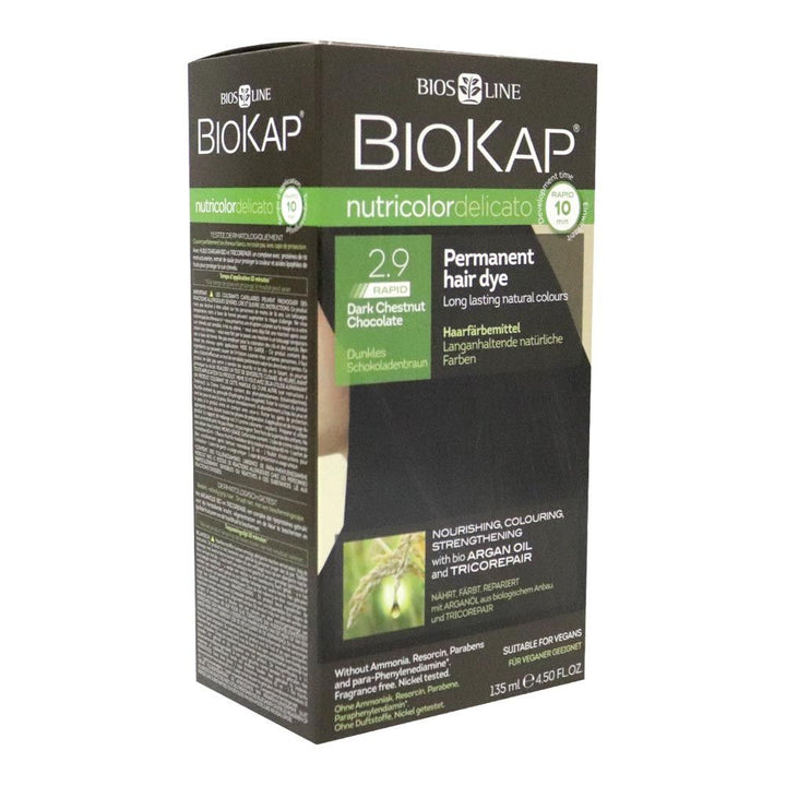 Biokap Nutricolor Delicato Rapid 2.9 Dark Chestnut Chocolate 135 mL - Easy Pharmacy LLC