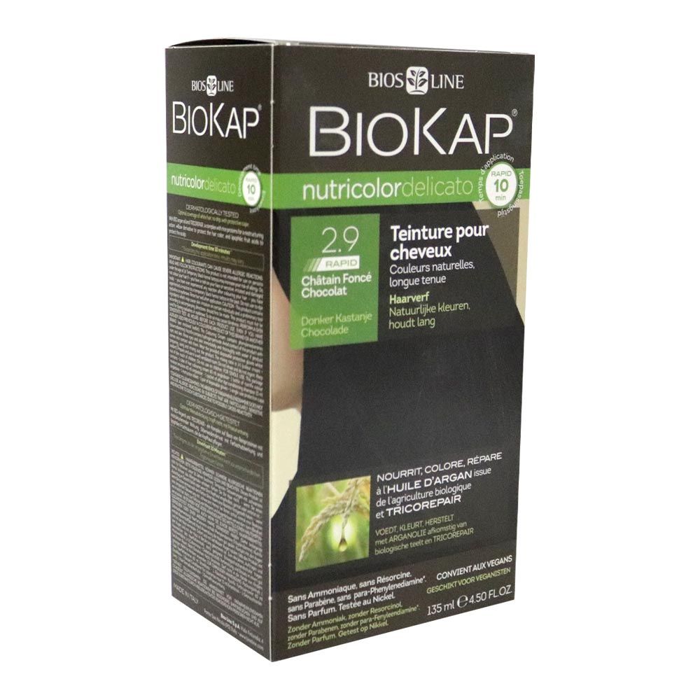 Biokap Nutricolor Delicato Rapid 2.9 Dark Chestnut Chocolate 135 mL - Easy Pharmacy LLC