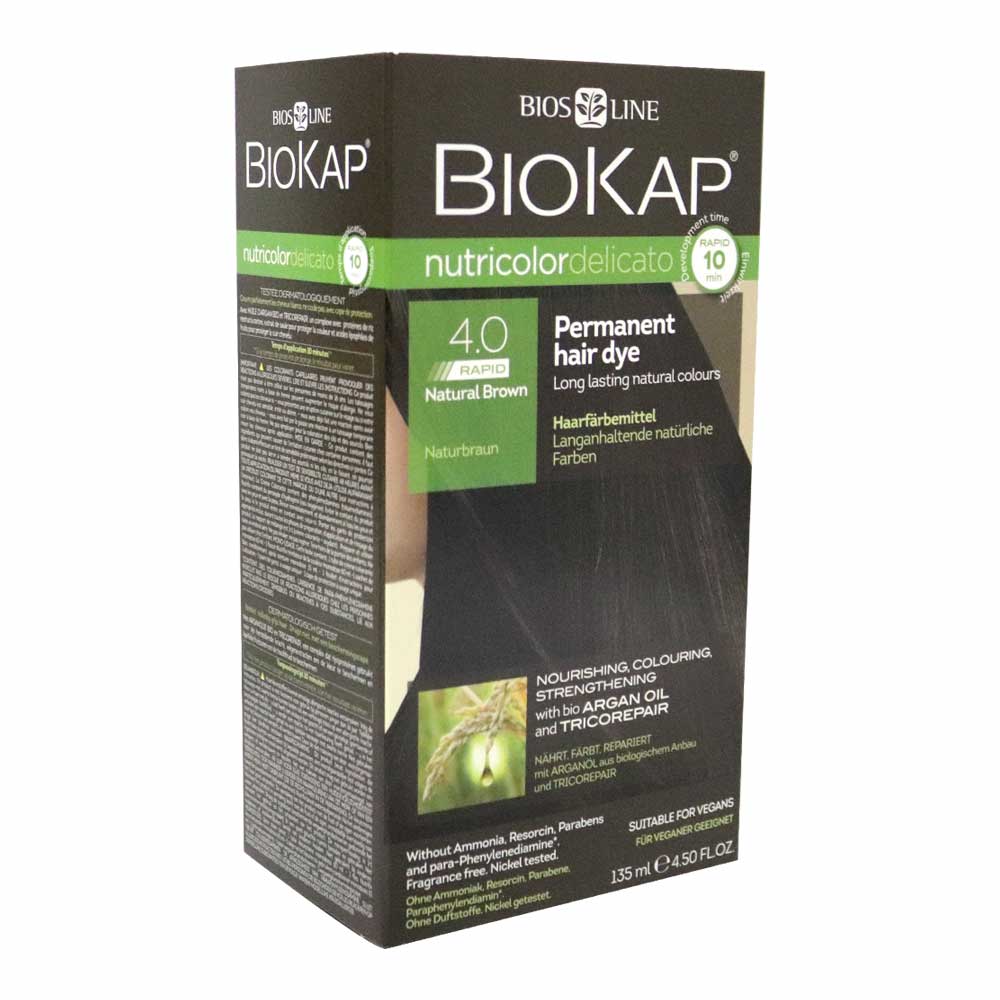 Biokap Nutricolor Delicato Rapid 4.00 Natural Brown 135 mL - Easy Pharmacy LLC