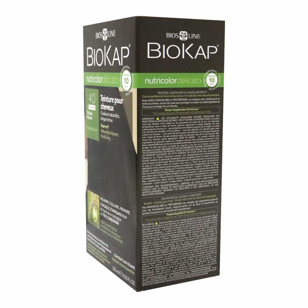Biokap Nutricolor Delicato Rapid 4.00 Natural Brown 135 mL - Easy Pharmacy LLC